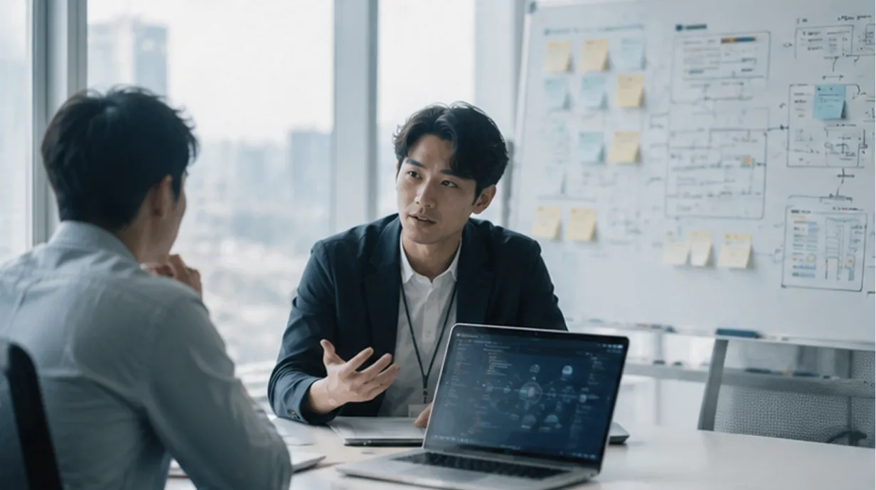 An FDE engineer collaborating with a customer to understand their workflows