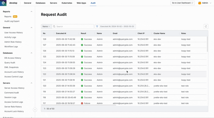 Kubernetes API History Logging
