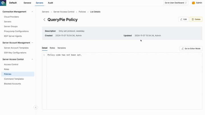 System Access Policy as Code